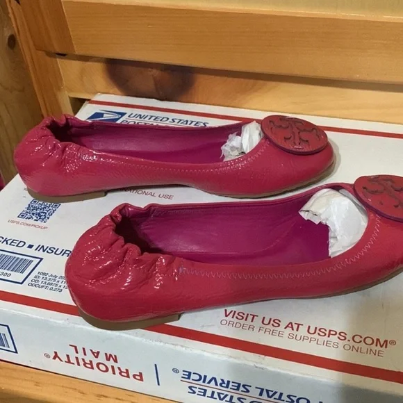 Dark pink Tory Burch leather flats - Picture 3 of 6